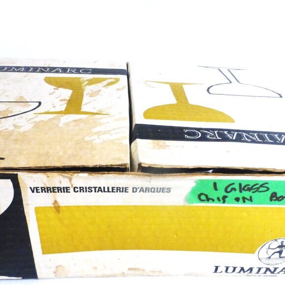 24pc Luminarc GOBLET Glasses Verre a Pied Tulipe FRANCE Vintage Glass Wine - Picture 15 of 15